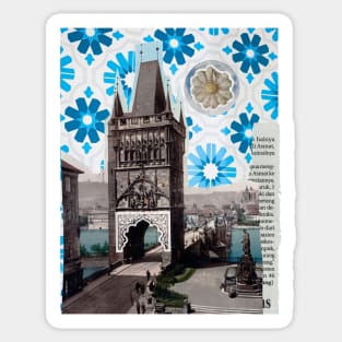 Prague Building & Moroccan Tiles Sticker